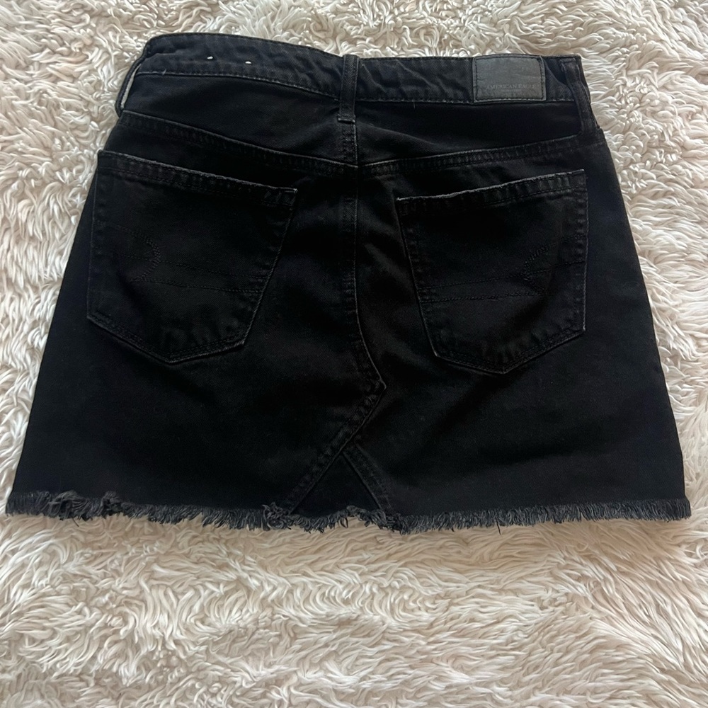 American Eagle Black Denim Skirt - Picture 6 of 8